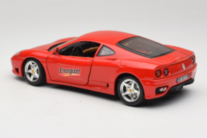 Ferrari 360 Modena Energizer Raudonas Bburago 1:18 3358-P3 Metalas - nuotrauka 7 iš 8
