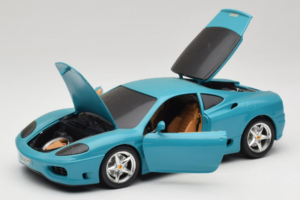 Ferrari 360 Modena Migros Ribotasis Leidimas 333 vnt Mėlynas Bburago 1:18 3358-G1 Metalas - nuotrauka 2 iš 8