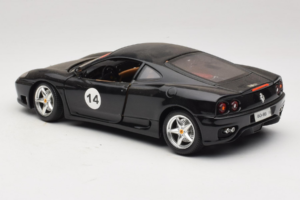 Ferrari 360 Modena #14 Juodas Ribotasis Leidimas Bburago 1:18 3368-B1 Metalas - nuotrauka 7 iš 8