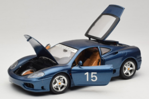 Ferrari 360 Modena #15 Ribotasis Leidimas Mėlynas Metallic Bburago 1:18 3358-F1 Metalas - nuotrauka 2 iš 8