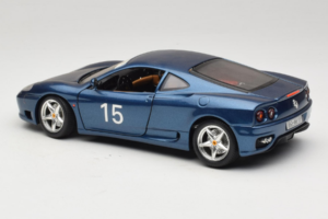 Ferrari 360 Modena #15 Ribotasis Leidimas Mėlynas Metallic Bburago 1:18 3358-F1 Metalas - nuotrauka 7 iš 8