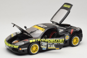Ferrari 360 Modena Rentabel #314 Gagliardi Juodas Bburago 1:18 3378-B1 Metalas - nuotrauka 2 iš 8