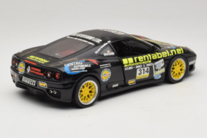 Ferrari 360 Modena Rentabel #314 Gagliardi Juodas Bburago 1:18 3378-B1 Metalas - nuotrauka 3 iš 8