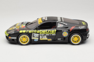 Ferrari 360 Modena Rentabel #314 Gagliardi Juodas Bburago 1:18 3378-B1 Metalas - nuotrauka 4 iš 8