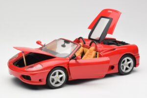 Ferrari 360 Spider Raudonas Hot Wheels 1:18 FER129 Metalas - nuotrauka 2 iš 8