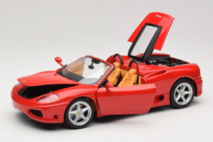 Ferrari 360 Spider Raudonas Hot Wheels 1:18 27774-M1 Metalas - nuotrauka 2 iš 8
