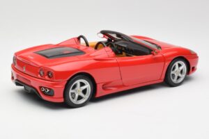 Ferrari 360 Spider Raudonas Hot Wheels 1:18 FER129 Metalas - nuotrauka 3 iš 8