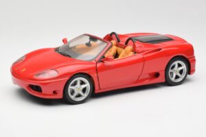 Ferrari 360 Spider Raudonas Hot Wheels 1:18 FER129 Metalas