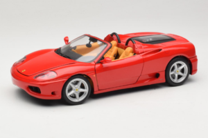Ferrari 360 Spider Raudonas Hot Wheels 1:18 27774-M1 Metalas