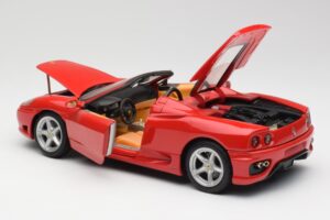 Ferrari 360 Spider Raudonas Hot Wheels 1:18 FER129 Metalas - nuotrauka 5 iš 8