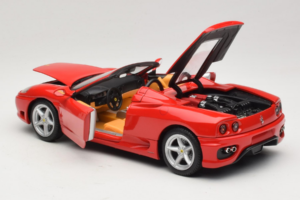 Ferrari 360 Spider Raudonas Hot Wheels 1:18 27774-M1 Metalas - nuotrauka 5 iš 8