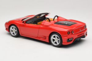 Ferrari 360 Spider Raudonas Hot Wheels 1:18 27774-M1 Metalas - nuotrauka 7 iš 8