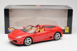 Ferrari 360 Spider Raudonas Hot Wheels 1:18 FER129 Metalas - nuotrauka 8 iš 8