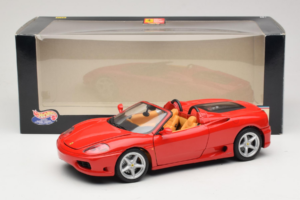Ferrari 360 Spider Raudonas Hot Wheels 1:18 27774-M1 Metalas - nuotrauka 8 iš 8