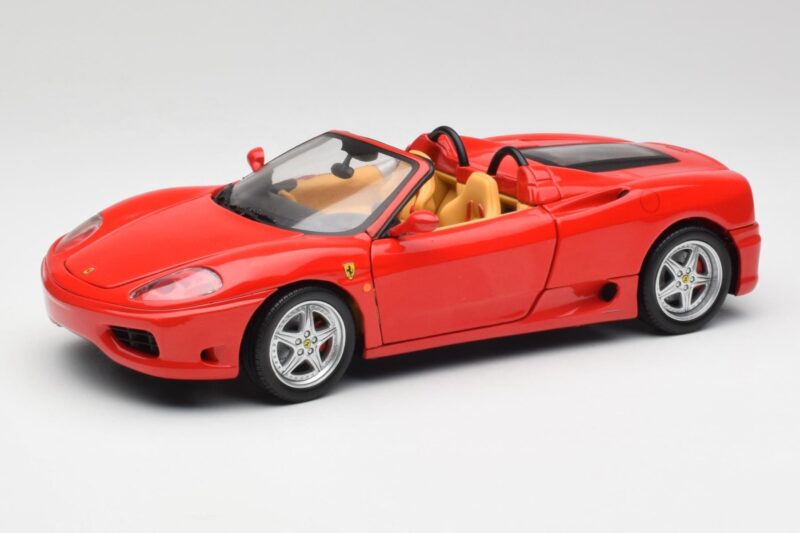 Ferrari 360 Spider Raudonas Hot Wheels 1:18 57310 Metalas