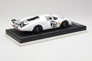 Ferrari 365 P2 #28 M. Gregory / J. Schlesser NART 24 Hours of Daytona 1967 Baltas AB Models 1:18 REMC019 Derva - nuotrauka 3 iš 6