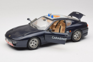 Ferrari 456 GT Carabinieri Juodas Bburago 1:18 3036-B3 Metalas - nuotrauka 2 iš 8