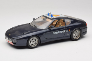 Ferrari 456 GT Carabinieri Juodas Bburago 1:18 3036-B3 Metalas