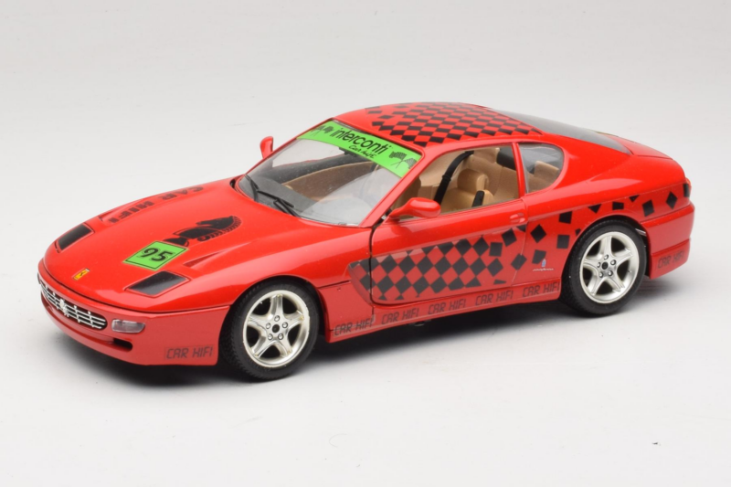 Ferrari 456 GT Interconti Car HiFi Raudonas Bburago 1:18 3036-D Metalas