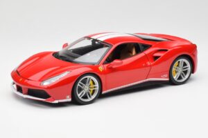 Ferrari 488 GTB Raudonas Bburago 1:18 18-76102 Metalas