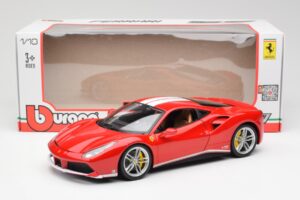 Ferrari 488 GTB Raudonas Bburago 1:18 18-76102 Metalas - nuotrauka 8 iš 8