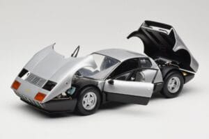 Ferrari 512BB Sidabrinis Kyosho 1:18 08171S Metalas - nuotrauka 2 iš 8