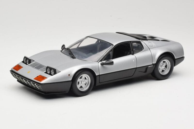 Ferrari 512BB Sidabrinis Kyosho 1:18 08171S Metalas