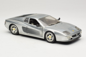 Ferrari 512M Chrome Silver Hot Wheels 1:18 25739 Metalas - nuotrauka 6 iš 8