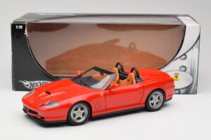 Ferrari 550 Barchetta Rosso Corsa Hot Wheels 1:18 074299294419 Metalas - nuotrauka 8 iš 8