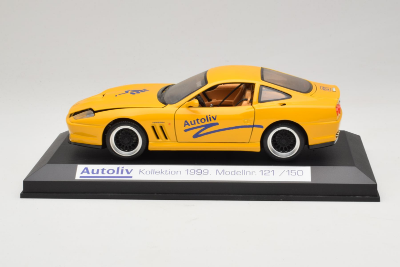 Ferrari 550 Maranello Autoliv Geltonas Riboto Leidimo Exclusive Cars 1:18 EC002 Metalas