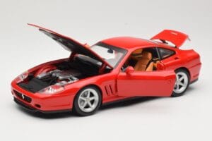 Ferrari 575M Maranello Raudonas Hot Wheels 1:18 54937 Metalas - nuotrauka 2 iš 8