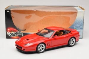 Ferrari 575M Maranello Raudonas Hot Wheels 1:18 54937 Metalas - nuotrauka 8 iš 8