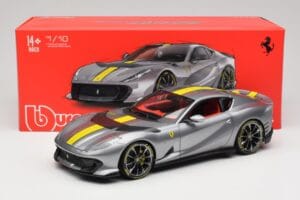 Ferrari 812 Competizione Grigio Coburn Bburago 1:18 18-01647 Metalas - nuotrauka 8 iš 8