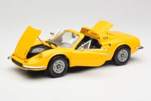 Ferrari Dino 246 GTS Geltonas Hot Wheels 1:18 23920 Metalas - nuotrauka 2 iš 8