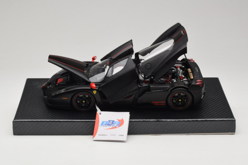Ferrari Enzo Matt Black Riboto Leidimo BBR 1:18 HE180029 Metalas