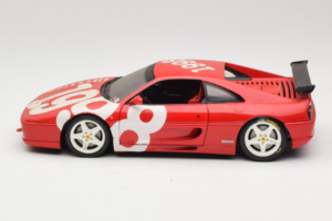 Ferrari F355 Berlinetta Raudonas su baltais ratais UT Models 1:18 180074020-P2 Metalas - nuotrauka 4 iš 8
