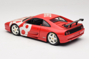Ferrari F355 Berlinetta Raudonas su baltais ratais UT Models 1:18 180074020-P2 Metalas - nuotrauka 7 iš 8