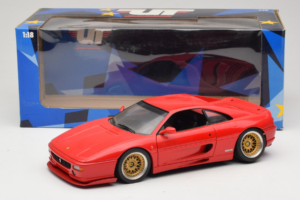 Ferrari F355 Berlinetta Raudonas Su Individualiais Aukso Ratlankiais UT Models 1:18 180074020-P5 Metalas - nuotrauka 8 iš 8