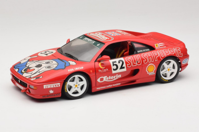 Ferrari F355 Berlinetta Slushuppie #52 M. Peters Raudonas UT Models 1:18 180074020-P4 Metalas