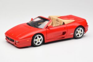 Ferrari F355 Spider Raudonas Hot Wheels 1:18 25733 Metalas