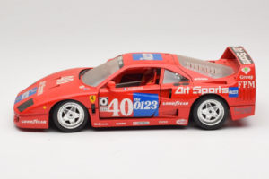 Ferrari F40 #40 J-P. Jabouille / O. Grouillard Art Sports 1987 Bburago 1:18 3332-A1 Metalas - nuotrauka 4 iš 8