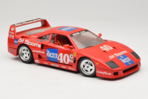 Ferrari F40 #40 J-P. Jabouille / O. Grouillard Art Sports 1987 Bburago 1:18 3332-A1 Metalas - nuotrauka 6 iš 8