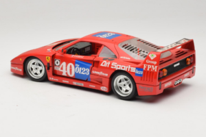 Ferrari F40 #40 J-P. Jabouille / O. Grouillard Art Sports 1987 Bburago 1:18 3332-A1 Metalas - nuotrauka 7 iš 8