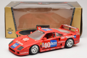 Ferrari F40 #40 J-P. Jabouille / O. Grouillard Art Sports 1987 Bburago 1:18 3332-A1 Metalas - nuotrauka 8 iš 8