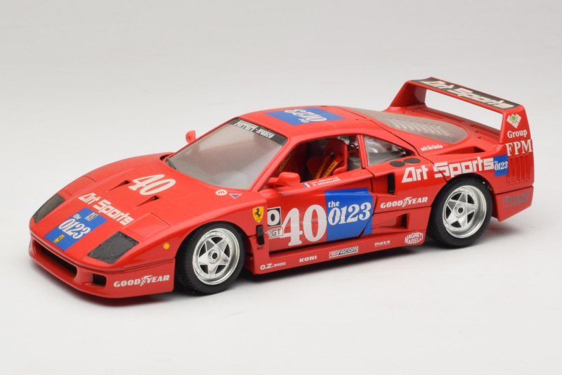 Ferrari F40 #40 J-P. Jabouille / O. Grouillard Art Sports 1987 Bburago 1:18 3332-A1 Metalas