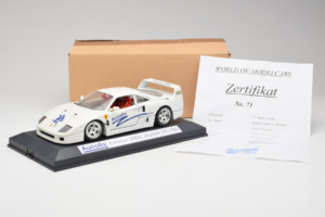 Ferrari F40 Autoliv Baltas Ribotasis Leidimas 150 vnt Exclusive Cars 1:18 EC001 Metalas - nuotrauka 9 iš 9