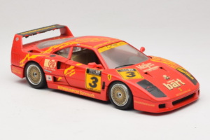 Ferrari F40 Evoluzione #3 Brummel Raudonas 1987 Bburago 1:18 3022-P2 Metalas - nuotrauka 6 iš 8