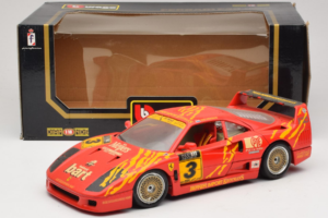 Ferrari F40 Evoluzione #3 Brummel Raudonas 1987 Bburago 1:18 3022-P2 Metalas - nuotrauka 8 iš 8