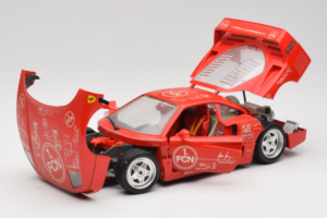 Ferrari F40 Evoluzione FC Nürnberg Special Edition Raudonas Bburago 1:18 3042-FCN Metalas - nuotrauka 2 iš 8