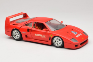 Ferrari F40 Evoluzione Raudonas Master Line Bburago 1:18 3042-M1 Metalas - nuotrauka 6 iš 8